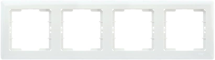 Рамка четырехместная горизонтальная BOLERO белый