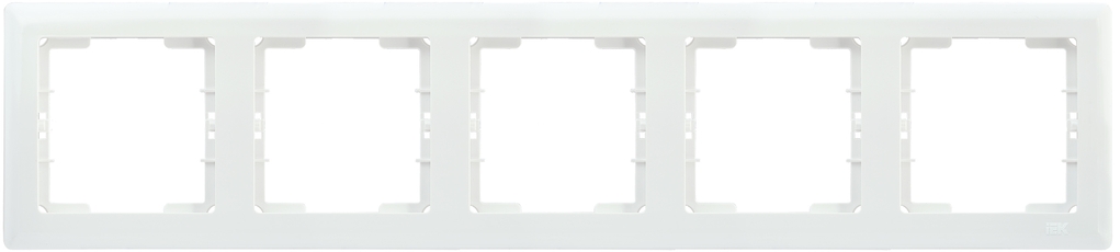 Рамка 5 местная горизонтальная BOLERO белый