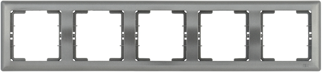 Рамка 5 местная горизонтальная BOLERO антрацит