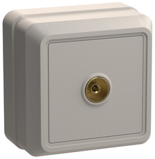 ОКТАВА Розетка телевизионная бежевая