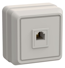 ОКТАВА Розетка телефонная бежевая