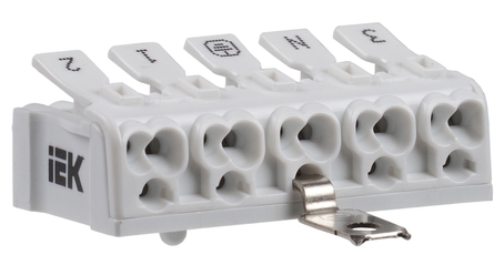Клемма пружинная соединительная КСПнз5-3L+N+PE