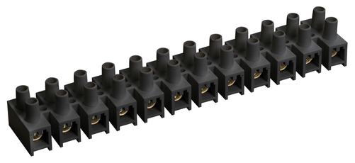 Зажим винтовой ЗВИ-3 1.0-2.5мм.кв 2шт не подде рживает горение черный