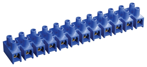 Зажим винтовой ЗВИ-3 1.0-2.5мм.кв 2шт не подде рживает горение синий