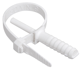 Хомут 7х150мм дюбельный белый(50шт)