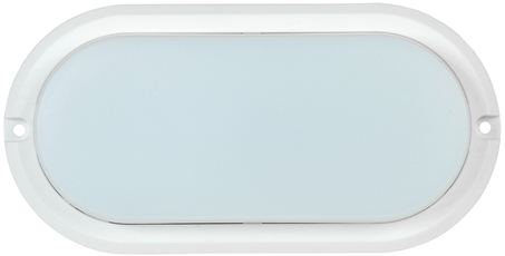 Светильник светодиодный ДБП-8w 4000К 530Лм IP54 овальный пластиковый белый