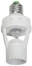 Датчик движения ИК в патрон Е27 60w 360 гр. 6м IP20 белый
