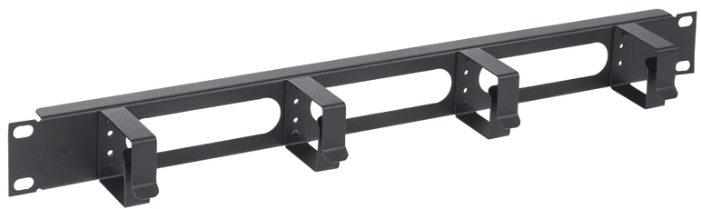 Органайзер кабельный19дюйм 1U 4 кольца черный