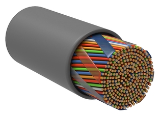 Витая пара U/UTP кат.5E 50 пар 50х2х24AWG solid LSZH 500м серый ITK