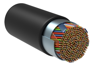 Витая пара F/UTP кат.5E 50х2х24AWG solidLDPE 305м черный ITK