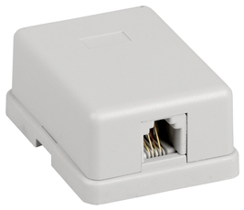 Розетка настенная ITK RJ12 6P4C категория 3 UTP 1-порт белая