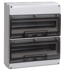 Щит распределительный навесной ЩРн-П-32 пластиковый прозрачная дверь IP66 белый КМПн 2/32