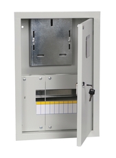 Щит учетно-распределительный встраиваемый ЩУРв-1/9зо-1 IP31 УХЛЗ замок окно металлический