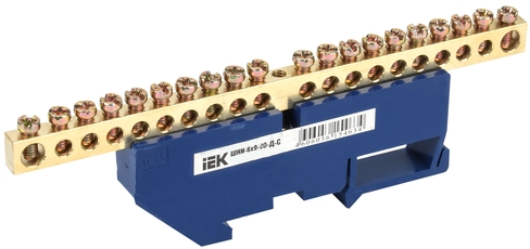 Шина N ноль на DIN-изоляторах ШНИ-6х9-20-Д-С