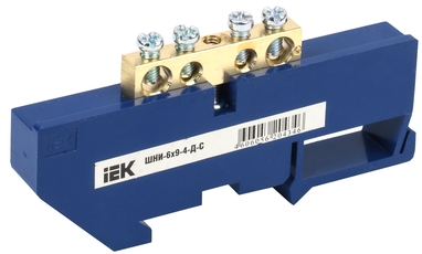 Шина N ноль на DIN-изоляторах ШНИ-6х9-4-Д-С