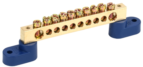 Шина N ноль на двух угловых изоляторах ШНИ-8х12-10-У2-С