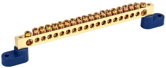 Шина N ноль на двух угловых изоляторах ШНИ-8х12-20-У2-С