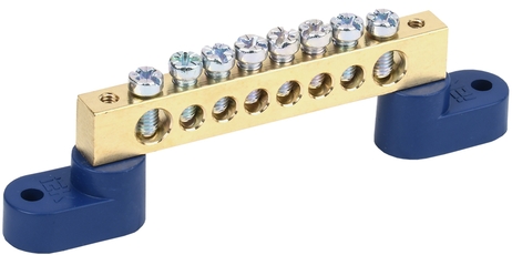 Шина N ноль на двух угловых изоляторах ШНИ-8х12-8-У2-С