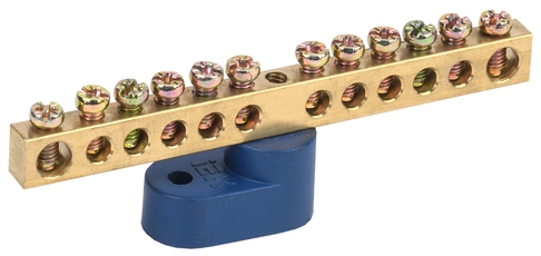 Шина нулевая на 1 угловом изоляторе ШНИ-6х9-12-У1-С