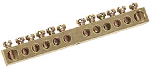 Шина PEN земля-ноль 6х9мм 6/1 (6групп/крепеж по центру)