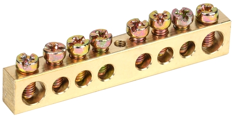 Шина PEN земля-ноль 8х12мм 8/1 (8групп/креп по цент)