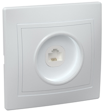 КВАРТА Розетка телефонная белая