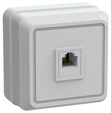 ОКТАВА Розетка телефонная белая