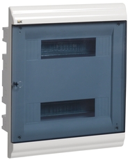 Щит распределительный встраиваемый ЩРв-П-24 IP41 пластиковый белый прозрачная дверь PRIME