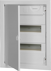 Щит распределительный встраиваемый ЩРв-П-28 пластиковый белый металлическая дверь 28 модулей КМПв4/28