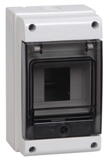 Щит распределительный навесной ЩРн-П-4 IP66 пластиковый белый прозрачная дверь КМПн 1/4
