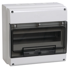 Щит распределительный навесной ЩРн-П-12 IP66 пластиковый белый прозрачная дверь КМПн 1/12