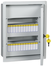 Щит распределительный встраиваемый ЩРв-24з-3 36 металлический, с замком, УХЛ3, IP31