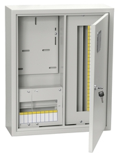 Щит учетно-распределительный навесной ЩУРн-3/30зо IP31 замок окно вертикальный DIN-рейк