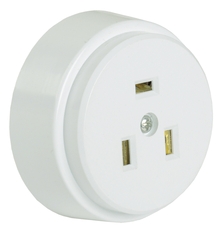 Розетка наружная разборная для плиты с заземлением 32А белая РПпл10-01-Ст