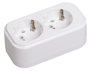 Колодка K02 2 места 2P+PE 16A CLASSIC