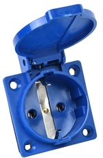 Розетка панельная РП10-3 скрытая с крышкой 2Р+РЕ 16А 250В IP44