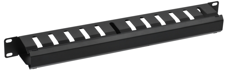 ITK by ZPAS Органайзер мет. с крышкой 19д 1U 12 сл. черн.