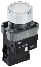 Кнопка управления LA167-BWF3171 d=22мм RC 1з с подсветкой IP67 белая IEK