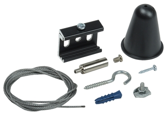 Комплект подвеса для шинопровода с тросом 3м черный IEK