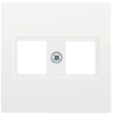 НK45-2-ББ Накладка 2-ая комп. RJ45 Cat5e BOLERO белый IEK