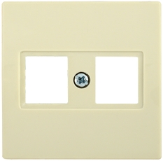 НK45-2-БК Накладка 2-ая комп. RJ45 Cat5e BOLERO кремовый IEK