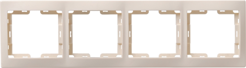 РВ-4-ККм Рамка 4местн. верт. КВАРТА (кремовый)