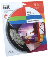 Лента LED 5м  блистер LSR-3528RGB54-4.8-IP65-12V IEK-eco