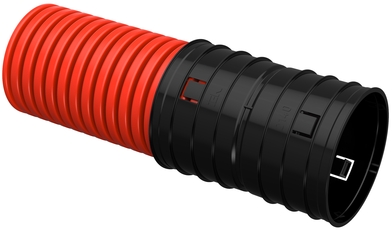 Труба гофр. двустенная ПНД d=140мм красная (50м) IEK