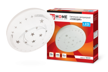 Светильник светодиодный серии DECO 36Вт 230В 4000К 2340лм 350х55мм СОЗВЕЗДИЕ | 4690612025001 | IN HOME
