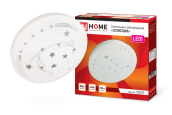 Светильник светодиодный серии DECO 36Вт 230В 6500К 2340лм 350х55мм СОЗВЕЗДИЕ | 4690612025018 | IN HOME