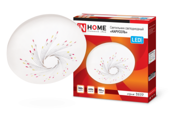 Светильник светодиодный серии DECO 36Вт 230В 4000К 2340лм 350х55мм КАРУСЕЛЬ | 4690612025025 | IN HOME