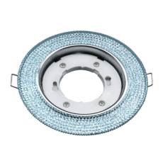Светильник встраиваемый GX53R-R22L-crystal под лампу GX53 с подсветкой 230B Голубой/Хром | 4690612016535 | IN HOME