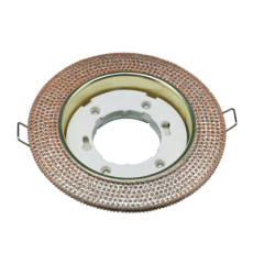 Светильник встраиваемый GX53R-crystal R43L под лампу GX53 с подсветкой 230B Светло-Золотистый/ Золото | 4690612016207 | IN HOME