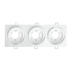 Светильник встраиваемый GX53R-3ST-W металл под лампу GX53 230В поворотный тройной белый | 4690612021577 | IN HOME